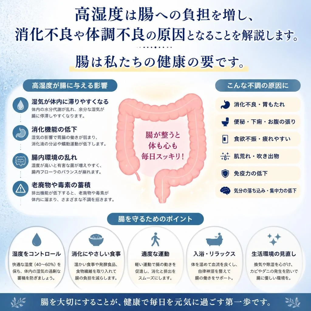 腸の健康と湿度の関係