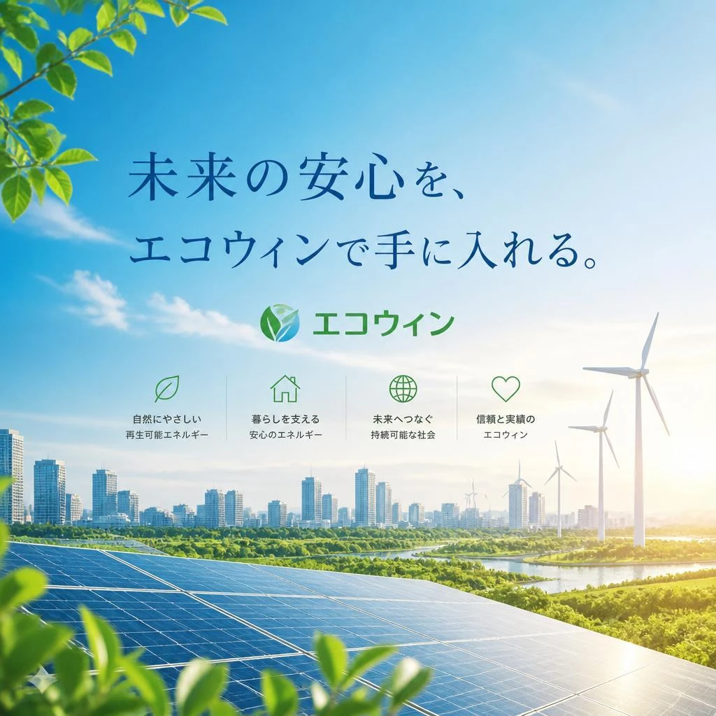 未来の安心を、エコウィンで手に入れる。