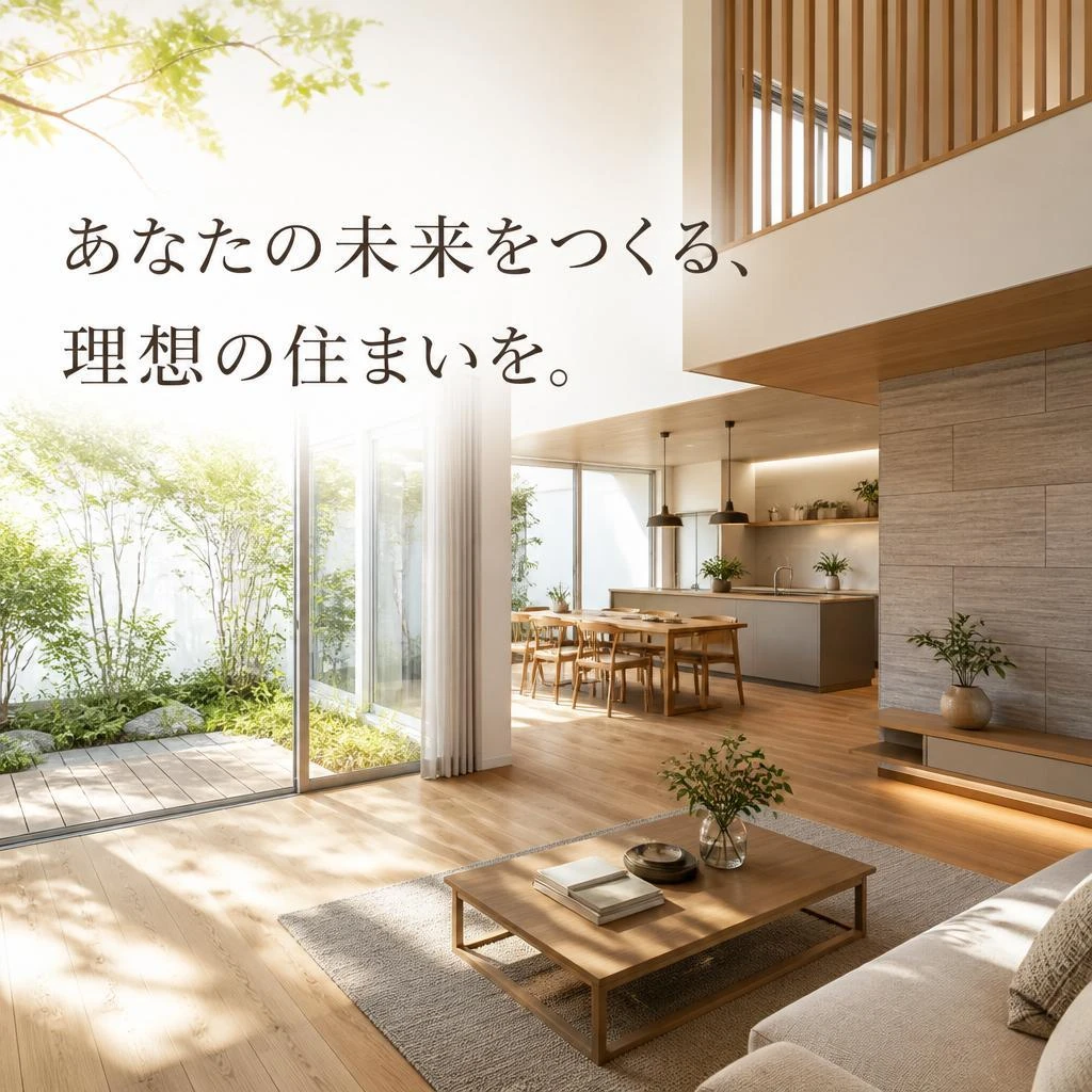 「あなたの未来をつくる、理想の住まいを。」