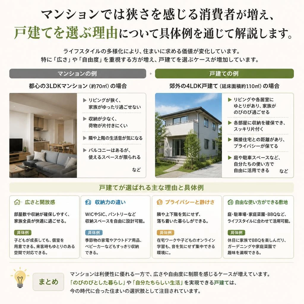消費者の声：戸建ての選択理由